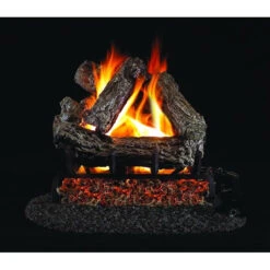 Real Fyre 16" Rustic Oak Vented Gas Log Set, G4 Burner