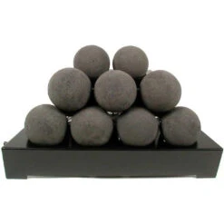 Rasmussen 20" Black Alterna Vent Free FireBalls W Black Chassis