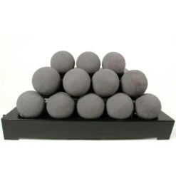 24" Alterna Black Vent Free FireBalls Manual Black Chassis | NG