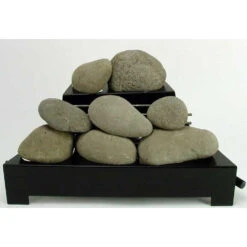 20" Natural ALTERNA Vent Free FireStones W Manual Black Chassis | LP