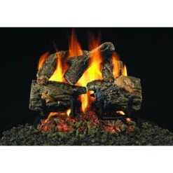 Real Fyre 16" Charred Oak Gas Logs With G4 Burner, NG | CHDG4-16