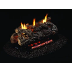 Real Fyre 24" Golden Oak Designer Log Set, See-Thru, Remote