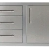Alfresco 32" Triple Drawer Combo Unit With Single Door-Left - AXE-DDC-L-SC -Bbq-Grills Shop Alfresco 3 Drawer Combo Unit Single Door Left AXE DDC L 14701.1533349744.1500.1500