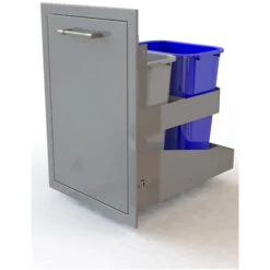 Alfresco Dual Stainless Steel Trash Receptacle Center - AXE-TC2