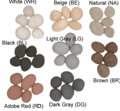 FireStones | 6 Large Stones | Dark Gray | .75 Sq.ft.