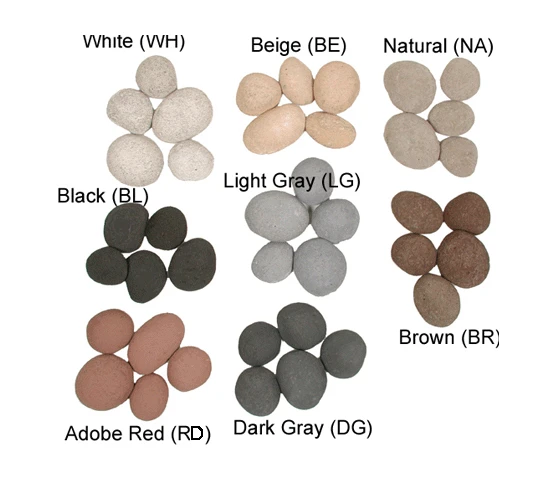 FireStones | 7 Small Stones | White | .50 Sq.ft.