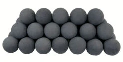 30" Alterna Dark Gray Vented Fire Balls With Custom Pan Burner