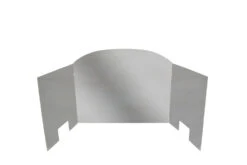 Real Fyre 24" Tri-Fold Traditional Polished Stainless Steel Fireback