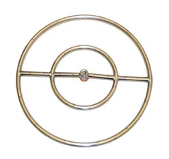 18" In-Ground Stainless Ring Fire Pit Kit | Match Lit | NG