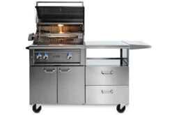 Lynx 30" Mobile Kitchen Grill W Rotisserie - L30R3-M -Bbq-Grills Shop Lynx L30RM on Mobile Kitchen Cart open lid 53916.1533131203.1500.1500