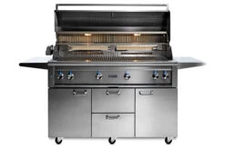 Lynx 54” Freestanding Grill With 1 Trident Infrared Burner, 3 Ceramic Burners, Rotisserie - L54TRF -Bbq-Grills Shop Lynx L54TRF Lid Open 27634.1533127983.1500.1500