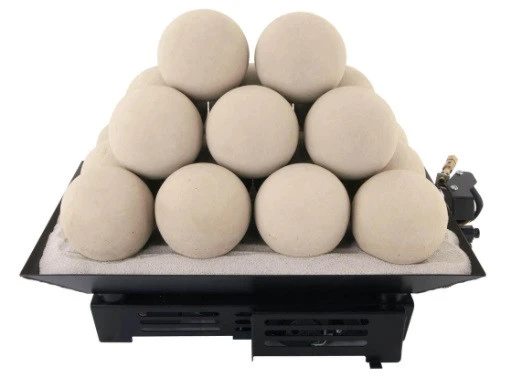 18" Natural Fire Balls Vented Match Light Custom Embers Pan Burner | NG