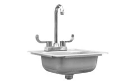 Summerset 15×15″ Stainless Drop In Sink With Hot/Cold Faucet - SSNK-15D -Bbq-Grills Shop Summerset Sink Drop in 15 28816.1642779752.1500.1500