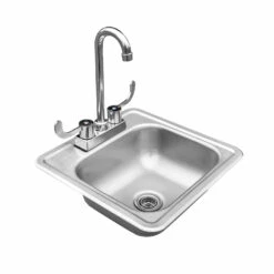 Summerset 15×15″ Stainless Drop In Sink With Hot/Cold Faucet - SSNK-15D -Bbq-Grills Shop Summerset drop in 15 79791.1642779752.1500.1500