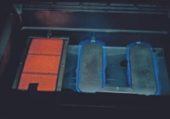 MHP Hybrid Propane Grill W/ SearMagic Grids On Black Cart -Bbq-Grills Shop WHRG THRG Inside Burner Flames 04615.1600872545.1500.1500