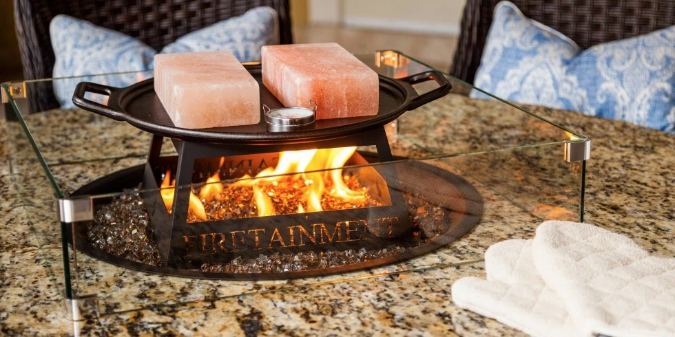 Firetainment Tuscany 36" X 54" Rectangle Fire Pit Grilling Table 4 Firetainment Tuscany 36" X 54" Rectangle Fire Pit Grilling Table - Image 2