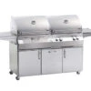 Fire Magic Aurora A830I Charcoal/Gas Grill, Rotisserie On Cart