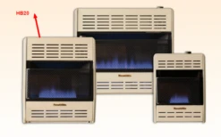 Hearthrite 20K Blue Flame Heater, Manual Control, Natural Gas