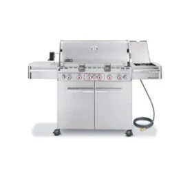 Weber S-670 Summit Natural Gas Grill, Sear Burner, Rotis, Side-Burner