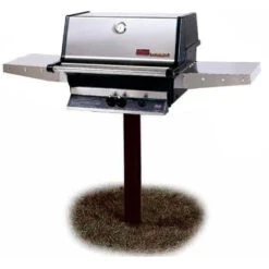 MHP TJK2-PS Propane Grill W/ SearMagic Grids On In-Ground Post